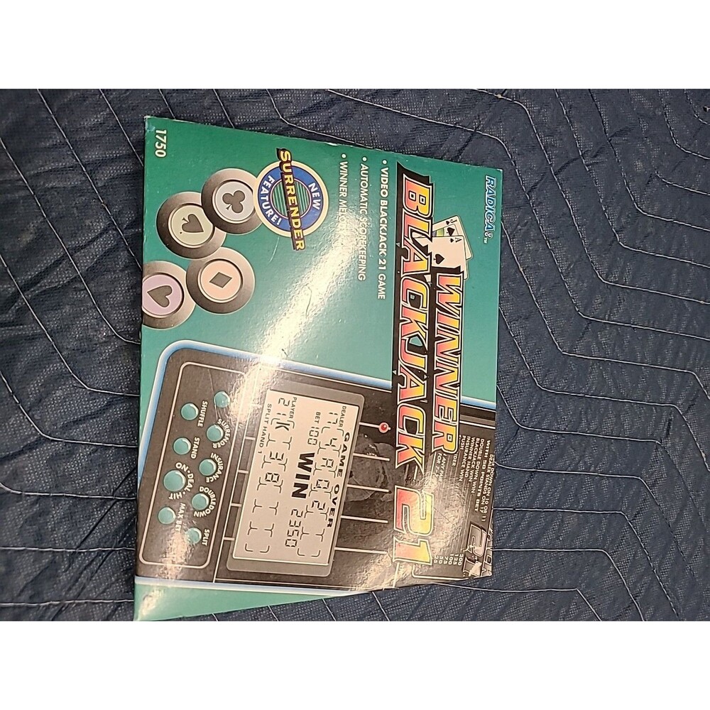 Vintage New Radica Pocket Winner Blackjack 21 Electronic Handheld Game